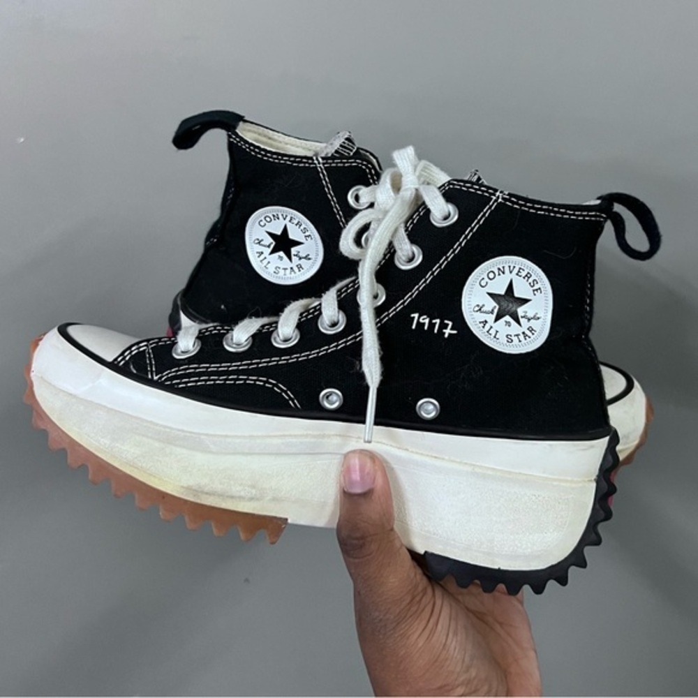 Converse x JW Anderson Run Star Hike High Top Sneakers Black White Womens US 5 - Picture 3 of 7
